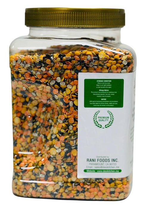 DESI KITCHEN AUTHENTIC INDIAN PRODUCTS 3.5lb (1.589 Desi Kitchen Mix Dal kg) | Mixed Lentils | Premium Assorted Lentils