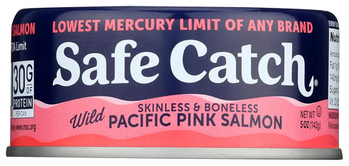 Safe Catch Wild Pacific Pink Salmon, Skinless & Boneless, 5 oz (142