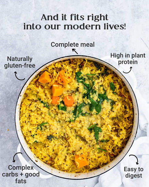 Organic Roots 55 (Pack 1) Black Rice & Quinoa Khichdi, Superfood, Instant Food, Healthy Food, Ready To Eat Full Meal