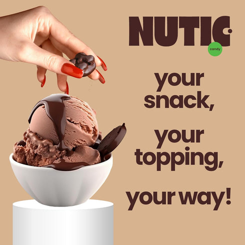 2 Lb, (Pack 1) Nutic Dark Chocolate Covered Walnuts - Premium Roasted Walnuts Drenched in Rich Dark Chocolate