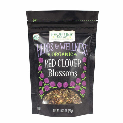 Frontier Co-op Organic Whole Red Clover Blossoms, 0.71 oz - Natural & Versatile for Garnishes & Tea