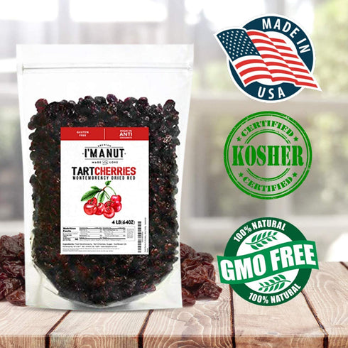 3 LB (48oz) Dried Cherries Resealable Bag, Tart (Sour) Montmorency Variety - /sweetened