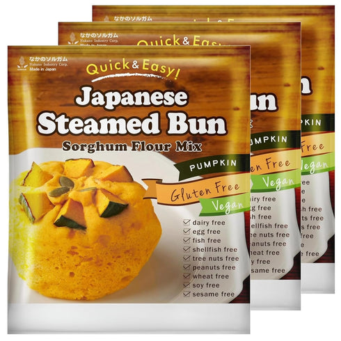 3 Packs (3 x 2.8oz) GMO-Free Japanese Steamed Bun Sorghum Flour Mix