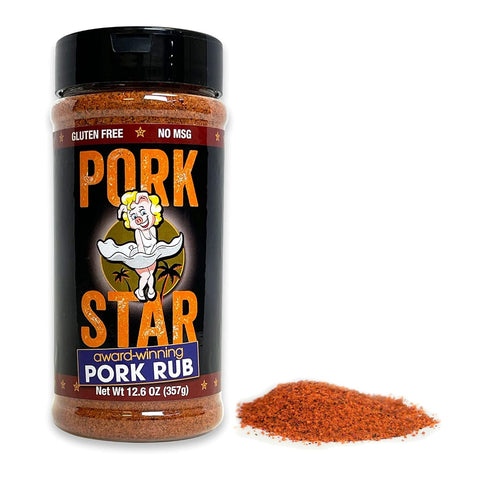 BBQ Pit Stop Pork Star Rub, Exceptional Pulled Pork, 12.6 Ounce