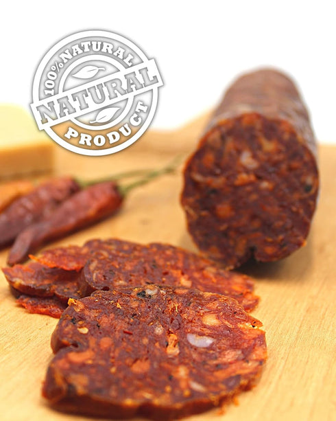 2 10 oz. 100% Fortuna's Hot SOUPY Salami - x Sticks | Nitrate & Gluten Free | Spicy Calabrian Style | Handmade from