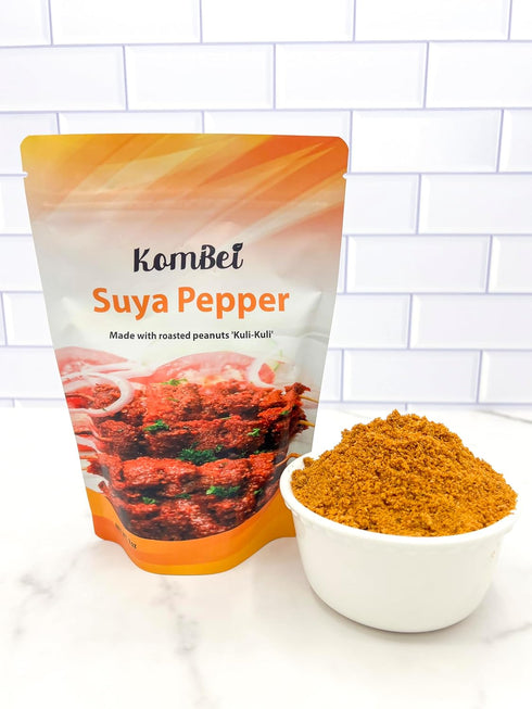 Kombei Suya Seasoning, 7oz - Premium African Spice for Grilling and Cooking, Suya Pepper and Yaji
