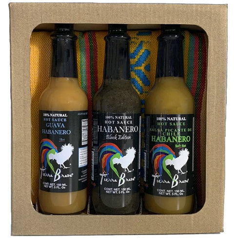 Habanero Hot Sauce Trio & Servilleta Napkin, Tierra Brava by Verve CULTURE,