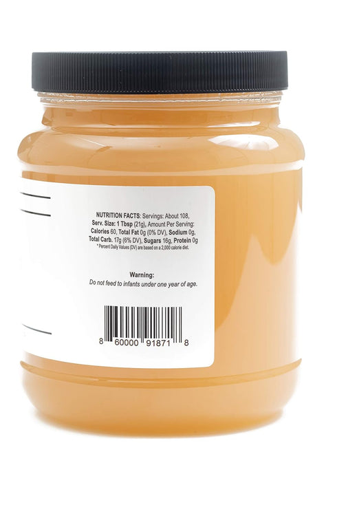 (5 LB (80 OZ) TJO Bees Raw and Unfiltered Honey Jar)