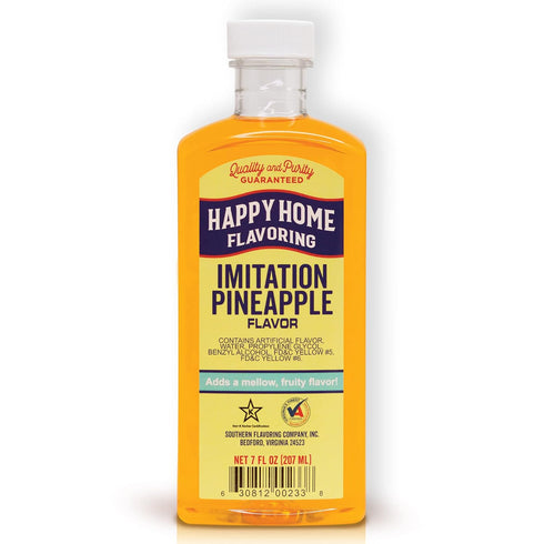 Happy Home Imitation Pineapple Flavoring, Certified Kosher, 7 oz