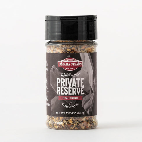 (1 1 1 Omaha Steaks Seasoning Flight jar Private Reserve Rub, jar Signature Seafood Rub, jar Omaha Steaks Seasoning)