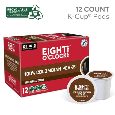 72 Count Eight O'Clock Coffee Colombian Peaks Keurig Single-Serve K-Cup Pods, Medium Roast Coffee