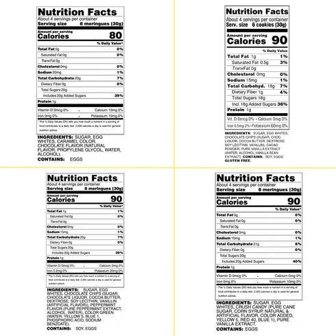 4 Pack 4-Pack 80-90 (4 Oz) Krunchy Melts Original Meringue Cookies | Chocolate Extravaganza | Chocolate, Chocolate