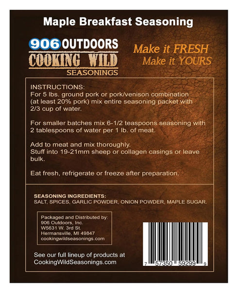 Cooking Wild Seasonings 6 Pack, 30 22.3 oz FRESH SAUSAGE Seasoning Variety Seasons up to pounds of Wild Game