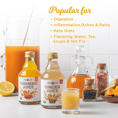 Set Anti-Inflammatory 8 Oz (Pack 2) The Ginger People Ginger & Turmeric Juice | Digestion + | Fl