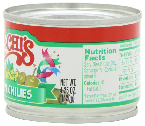 4.25-Ounce (Pack 12) Chi Chi's Green Chilies Diced, Units
