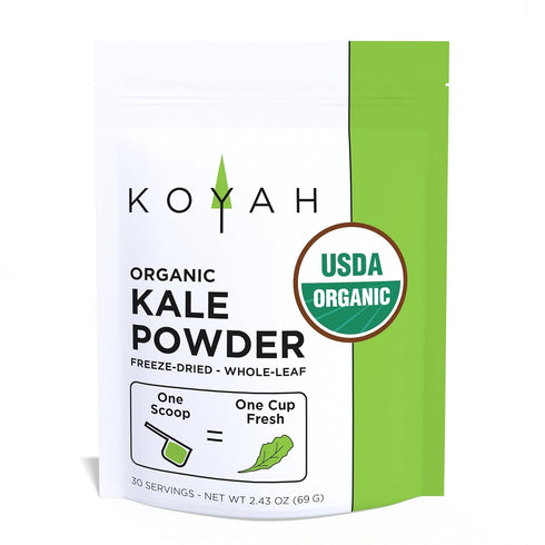KOYAH - Organic USA Kale Powder (Equivalent to 30 Cups Fresh): Freeze-dried,