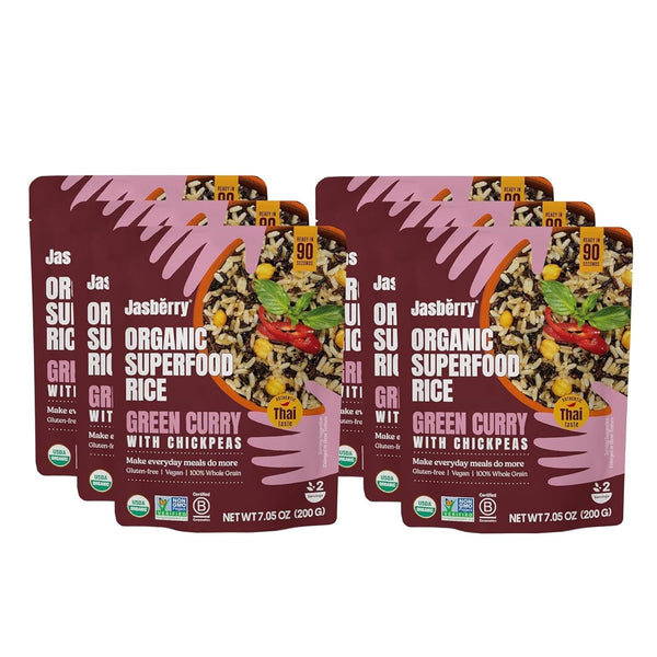 Jasberry Organic Rice - Superfood with High Antioxidants, Ready to Eat or