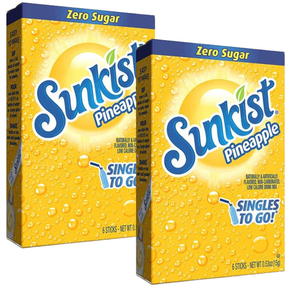 Generic Pineapple Sunkist Singles To Go Drink Mix, Bundle of 2