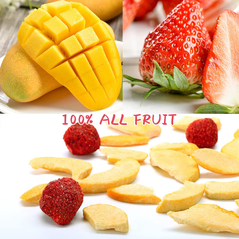 12 Pack Pack, 0.35 Oz ONETANG Freeze-Dried Mixed Fruit, Single-Serve Non GMO, Kosher, No Add Sugar, Gluten free, Vegan