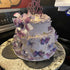 GEORLD Edible Wafer Paper Butterflies, Set of 48 Purple Cake Decorations, Cupcake Topper