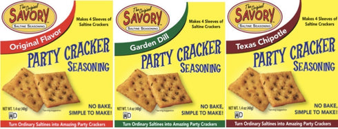 Savory Saltine Seasoning Sampler Set of 3