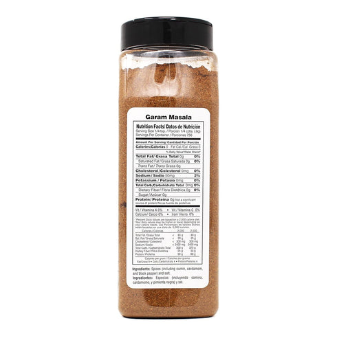 16 oz Badia Garam Masala Indian Blend, All Natural Aromatic Indian Spice Mix Gluten Free, MSG Free, Kosher