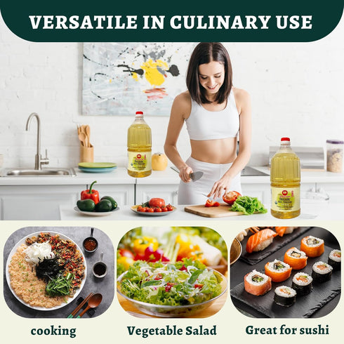 Wan Ja Shan 50oz. 4.5 (50oz Pack 1) Organic Rice Vinegar USDA Certified Organic, Sodium Free, Sugar Free, MSG Free
