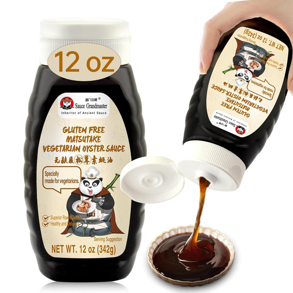 Vegetarian Matsutake Oyster Sauce - Gluten Free, Vegan, Non-GMO, No Preservatives/MSG(100% Naturally