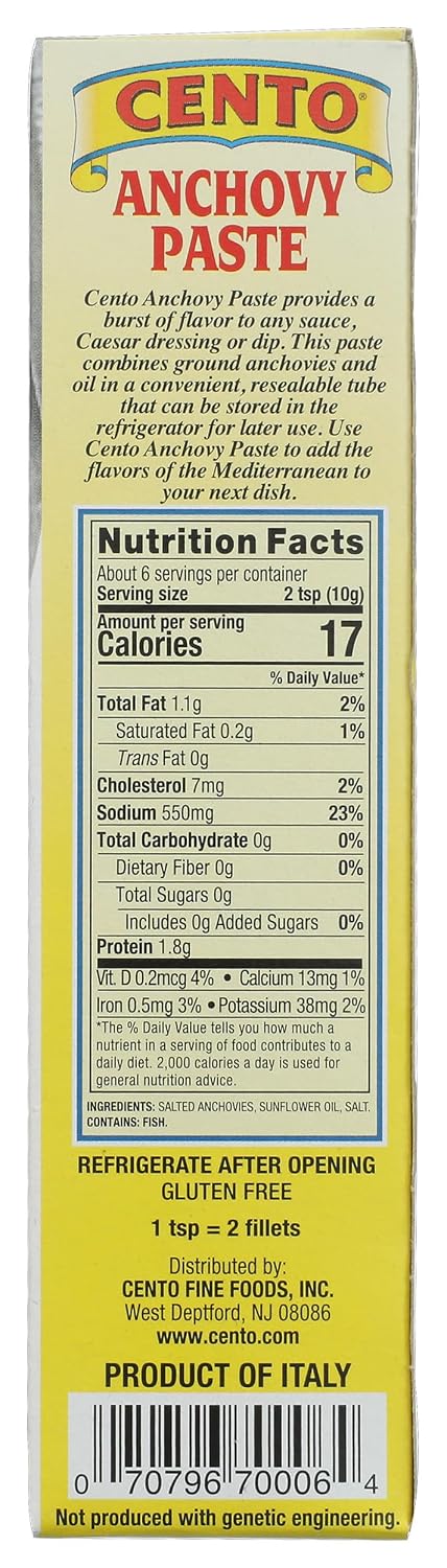 Cento 2.12 Oz Foods Italian Anchovy Paste