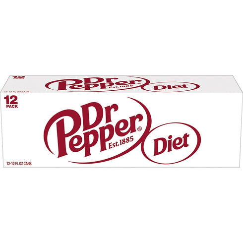 12 oz pack 12 Diet Dr Pepper Soda, fl cans
