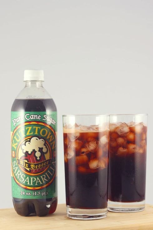 AmishTastes Kutztown Sarsaparilla Soda, Famous Amish Drink, 4Ct. 24 Oz. Bottles