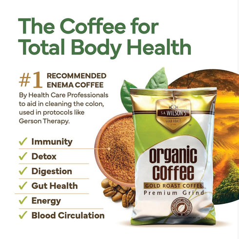 2-Pack SA Wilsons Coffee Enema Organic Enema Coffee USDA Organic High Caffeine for Liver Detox, Colon Cleanse