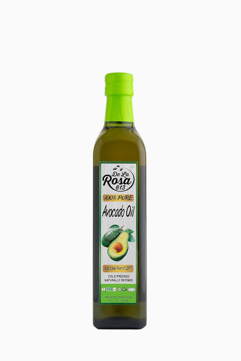 100% 17 Oz (Pack 1) De La Rosa Pure Avocado Oil, Kosher for Passover, Vegan, Non-GMO & Gluten Free, Great for High