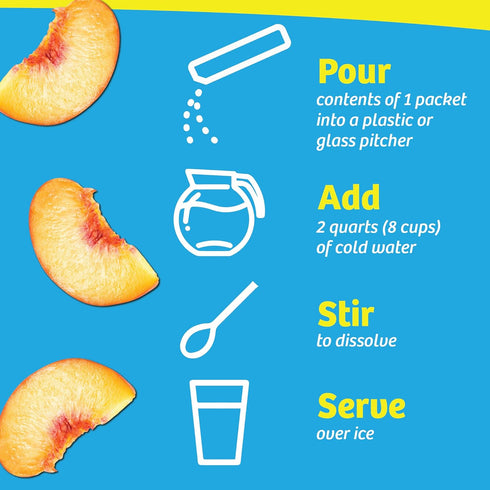 Packs, Tea,6 Packets Wyler's Light Pitcher Water Drink Mix,Peach Iced Pitcher