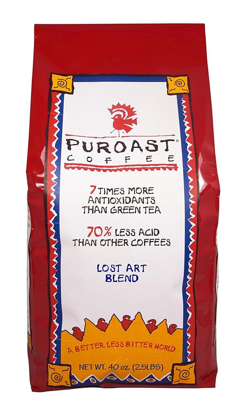 Puroast Low Acid Coffee Whole Bean | Lost Art Whole Bean |