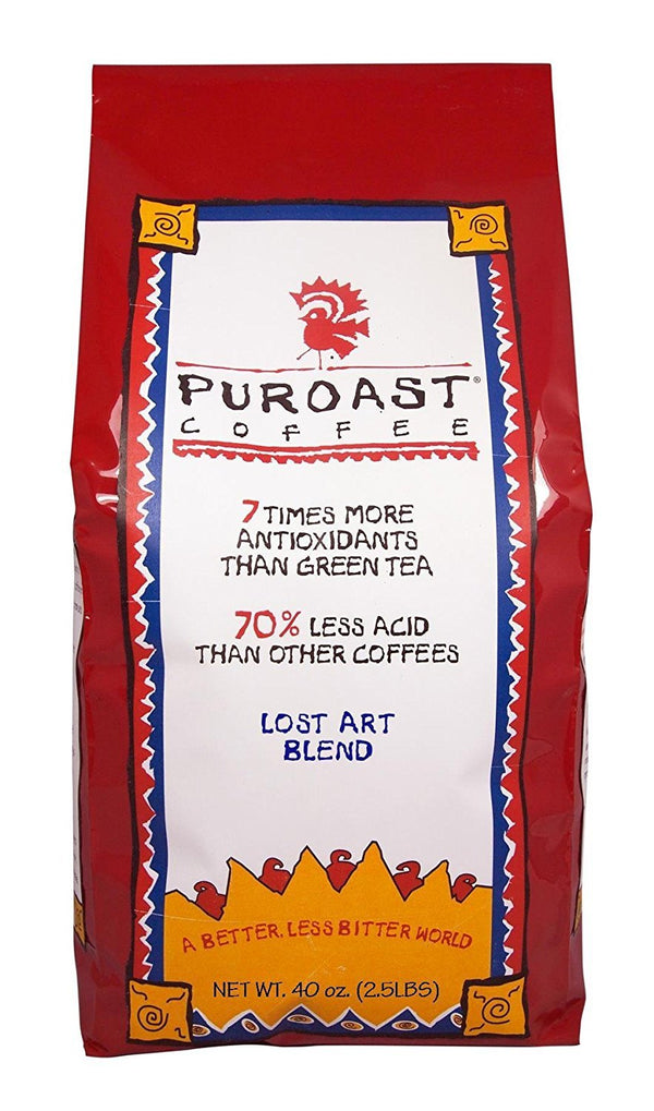 Puroast Low Acid Coffee Whole Bean | Lost Art Whole Bean |