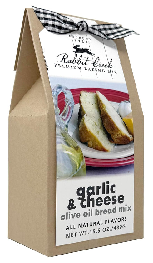 Rabbit Creek Olive Oil Bread Mix Garlic and Cheese Bread Baking Mix,