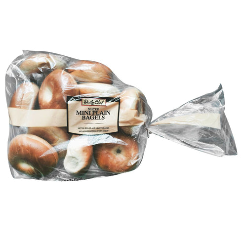 Daily Chef Mini Plain Sliced Bagels (12 ct.)