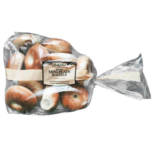 Daily Chef Mini Plain Sliced Bagels (12 ct.)