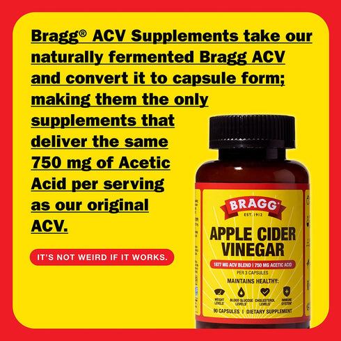 3oz Bragg Nutritional Yeast Roasted Garlic Seasoning + Bragg Apple Cider Vinegar Capsules with Vitamin D and Zinc
