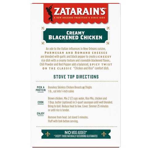 8 oz (Pack 8) Zatarain's Creamy Blackened Chicken Rice