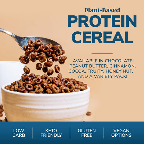 (7ct) WonderSlim Protein Cereal, Cinnamon, Zero Sugar, Gluten Free, Keto Friendly & Low Carb