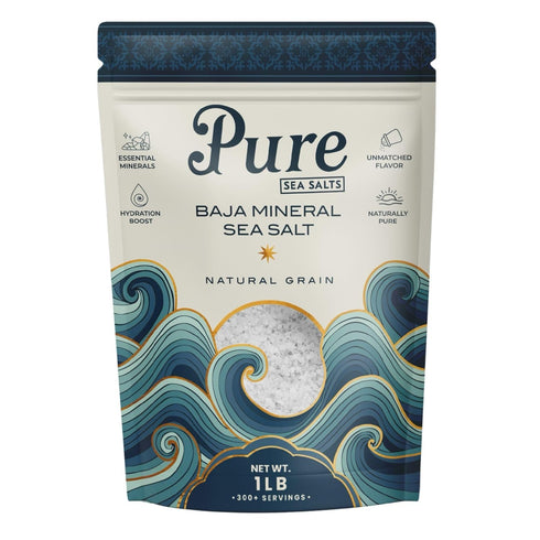 Pure Sea Salts Baja Sea Salt 1 lb, 100% Organic, Unrefined, Natural