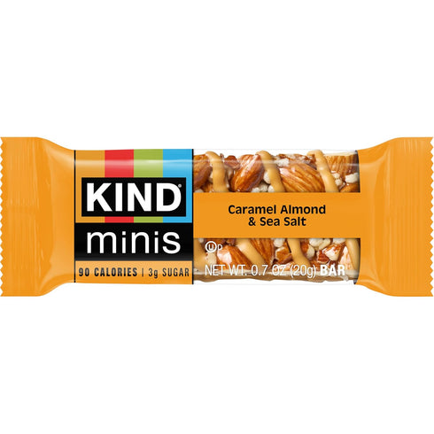 Pack, 20 Count KIND Mini Snack Bars Variety Gluten Free, Low Sugar, Low Calorie Snacks, Dark Chocolate Nuts & Sea Salt