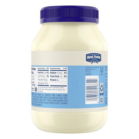 100% 30 oz (Pack 2) Best Foods Mayonnaise Light Mayo For A Creamy Sandwich Spread or Condiment Made With Cage-Free Eggs
