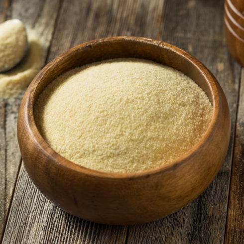 ANA'S FARM 2 lb Semolina Flour Bulk Bag Premium Quality, Clean & Natural, Coarse Wheat Flour for Pasta, Bread, Pizza