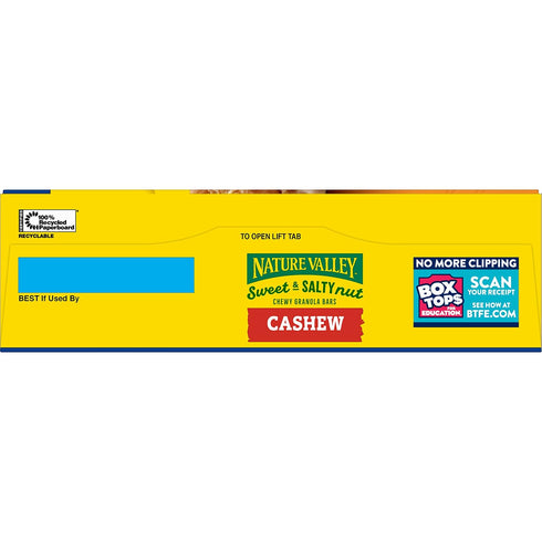 12 14.4 OZ Nature Valley Granola Bars, Sweet and Salty Nut, Cashew, ct