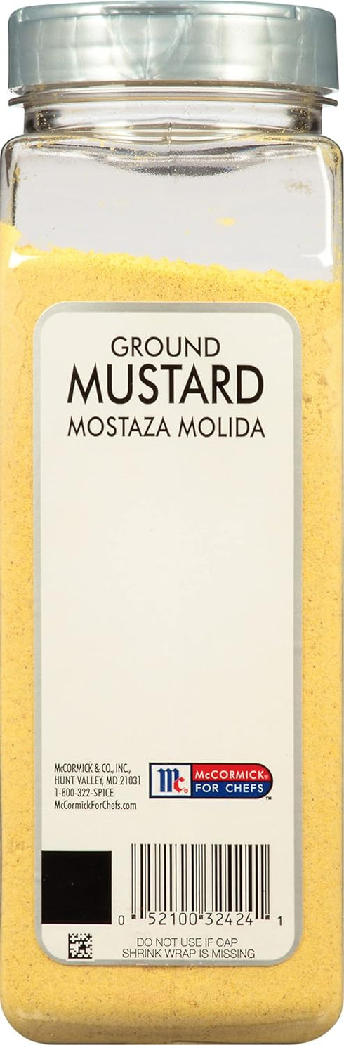 16 oz 16 McCormick Culinary Ground Mustard, - One Ounce Container of Ground Mustard Powder for a Sharp Tangy Taste