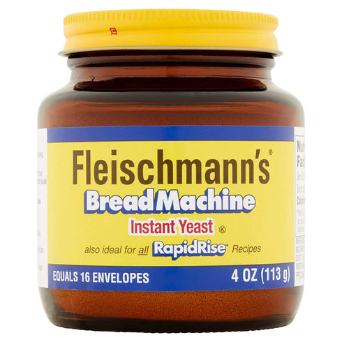 Fleischmann's Bread Machine Yeast, Ideal for Rapid Rise Recipes, 4 oz Jar (Pack of 2)