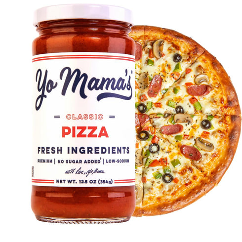 Yo Mama's Foods Keto Classic Pizza Sauce - Pack of 1, No Sugar Added, Low Carb, Vegan, Gluten Free